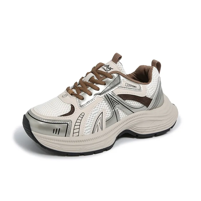BINGO DUCK Coverage Height Increase Mid Top Chunky Sneakers Women's-0