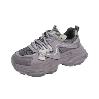 BINGO DUCK Breathable Height Increasing Coverage Mid Top Chunky Sneakers Women's