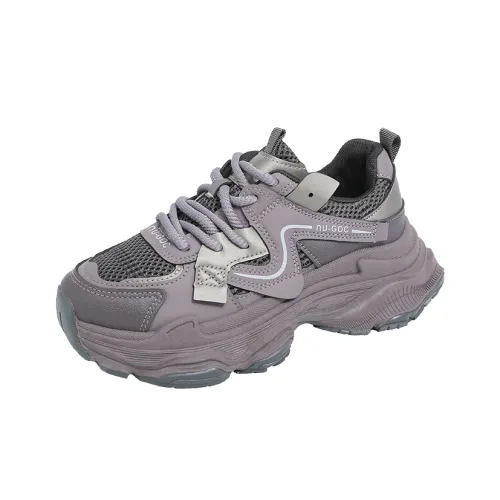 BINGO DUCK Breathable Height Increasing Coverage Mid Top Chunky Sneakers Women's