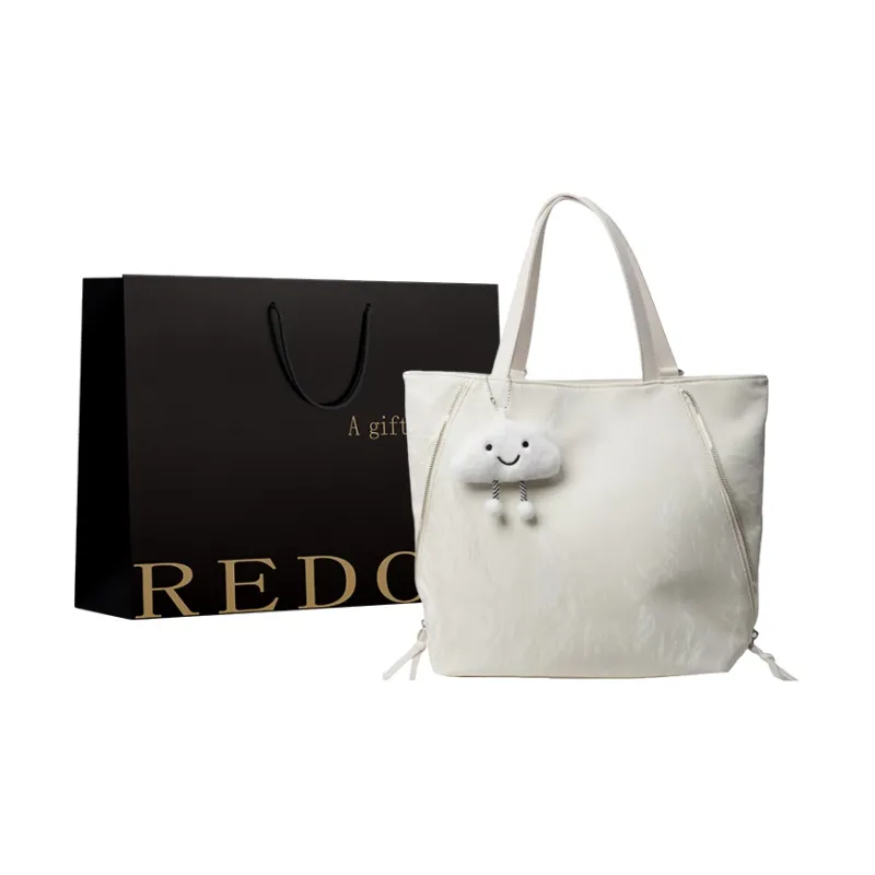 REDOO PU Portable Double Shoulder Backpack Regular Women's Silver/Ecru/Blue/Green/Black-4
