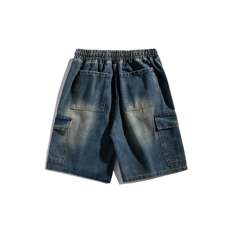 Warrior Huichao Riding The Wind Collection Denim Shorts Unisex-1