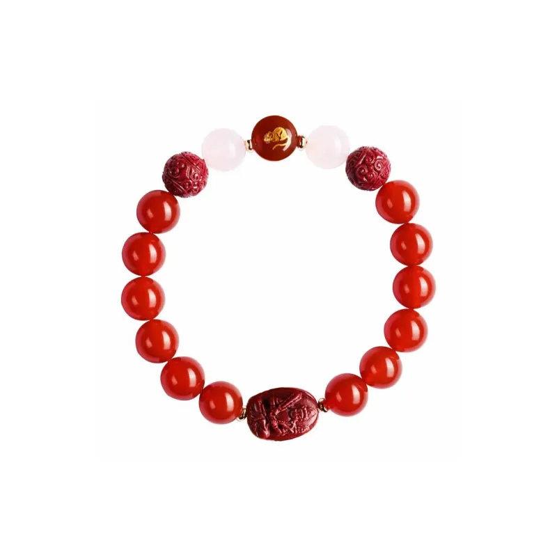 Xifeng Building Cinnabar Bracelets Unisex-7
