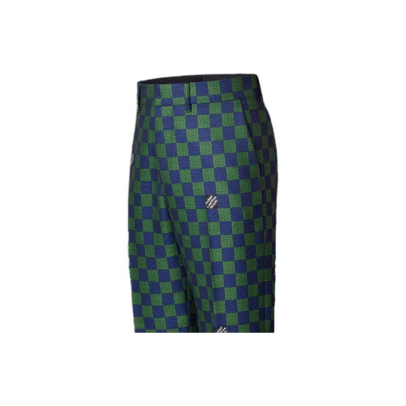 LOUIS VUITTON Jacquard Damier Wool Cigarette Pants-3