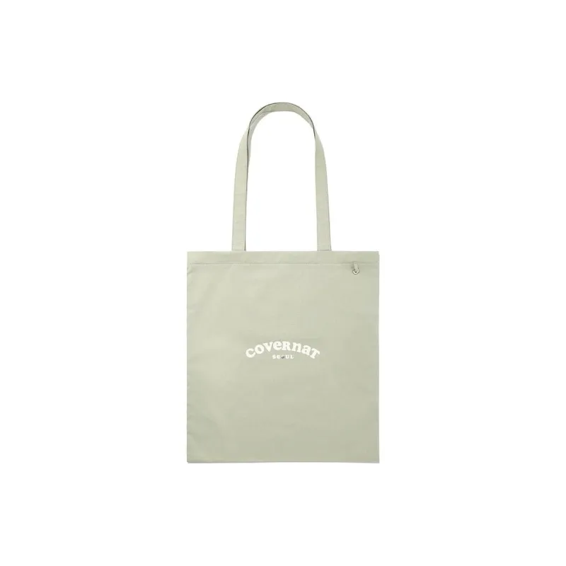 COVERNAT Cotton Tote Bag, Shopping Bag, Handbag, Shoulder Bag Women's Mint Green-0