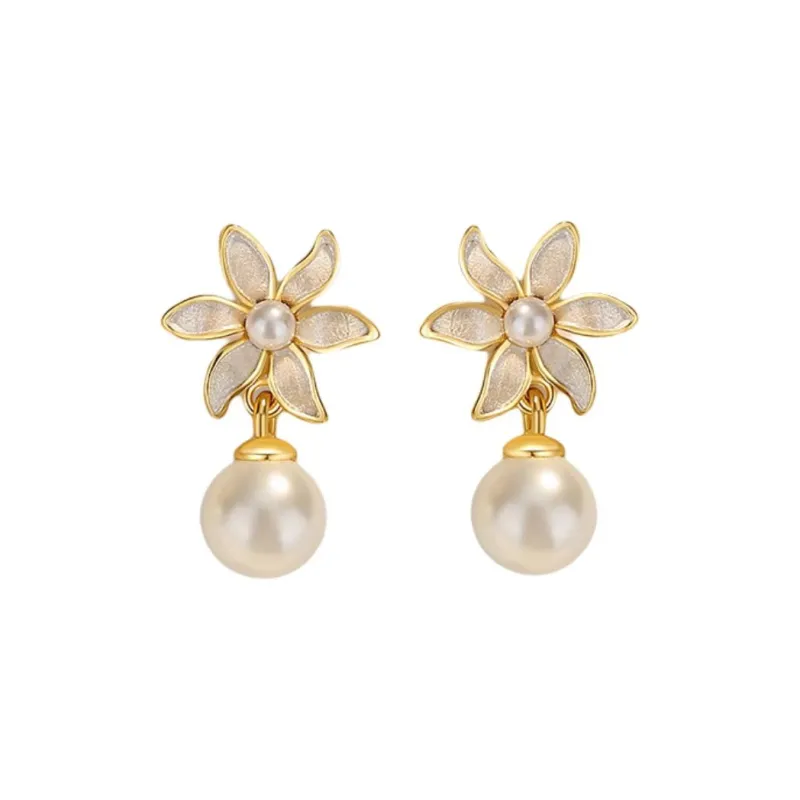 YINGNIXINDONG 925 Sterling Silver Stud Earrings Women's-16