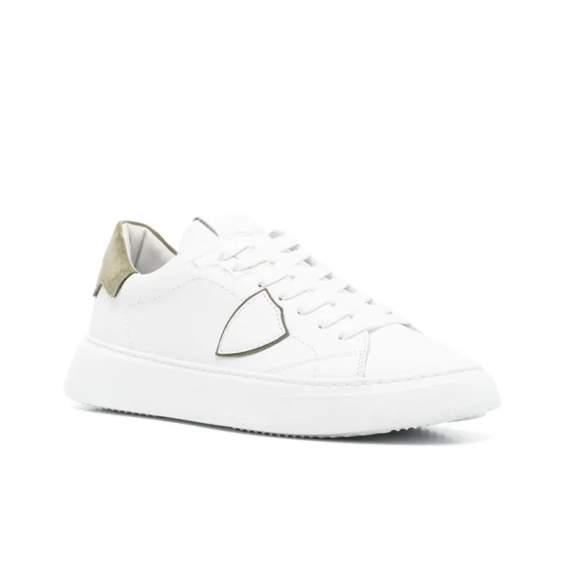 PHILIPPE MODEL Temple Slip Resistant Low Top Skateboard Shoes Men's White-1