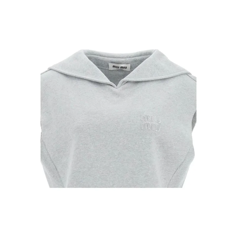 MIU MIU FW22 Sweatshirt Women's Gray-4