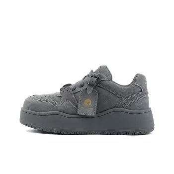WJA Cushioning Impact Resistance Wear Resistant Lightweight Slip Resistant Low Top Skateboard Shoes Women's Gray Gray
