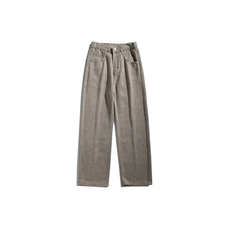 MIIOW Trend Party Series Jeans Unisex Khaki Gray-4