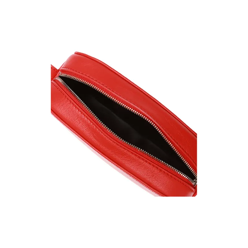 Balenciaga Leather Shoulder Bag, Crossbody Bag Regular Women's Red-4
