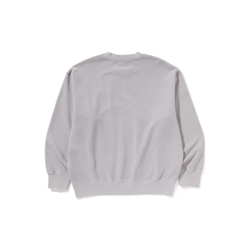 Bape Garment Dye One Point Relaxed Fit Crewneck Sweatshirt-5