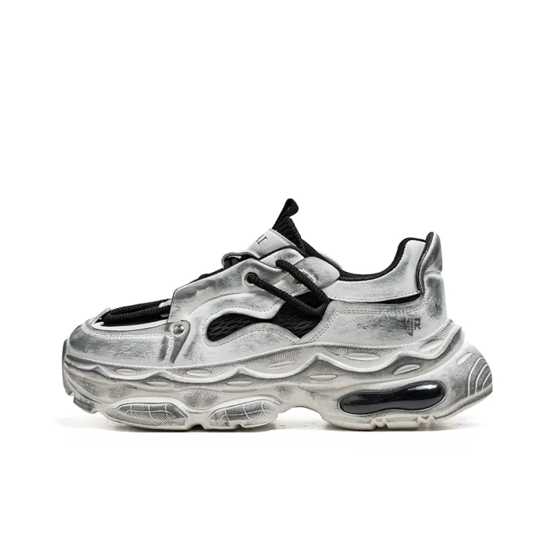 NANJIREN Wear Resistant Height Increasing Low Top Chunky Sneakers Men's-5