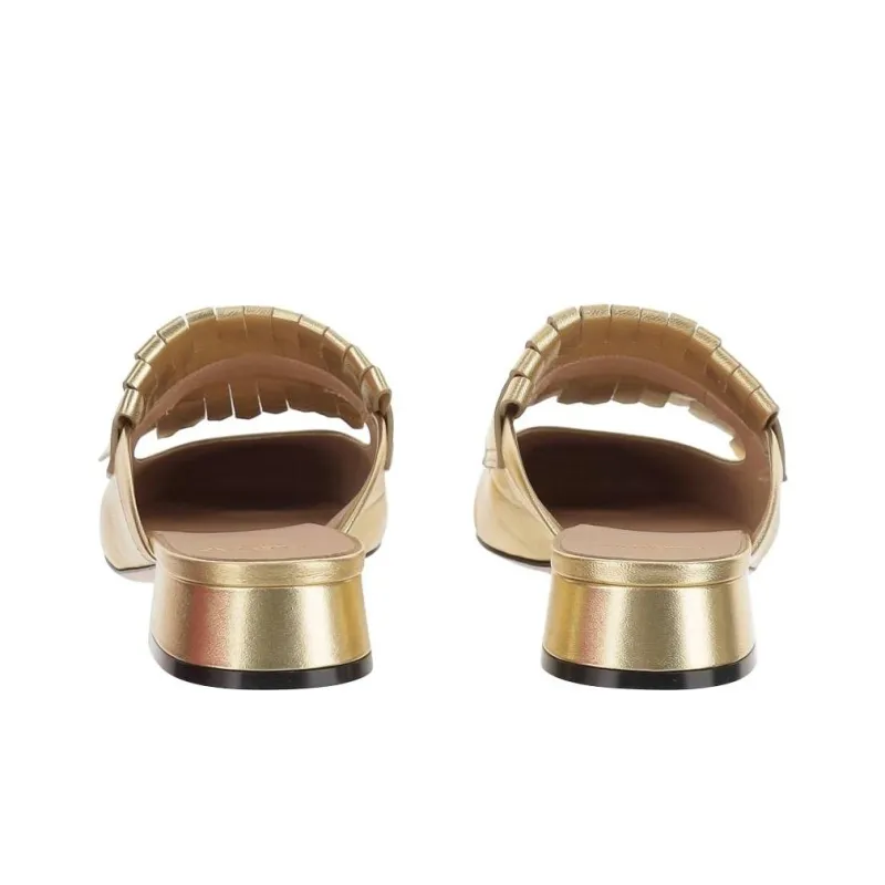 Valentino Vlogo Wrap toe Slippers Women's Gold-4