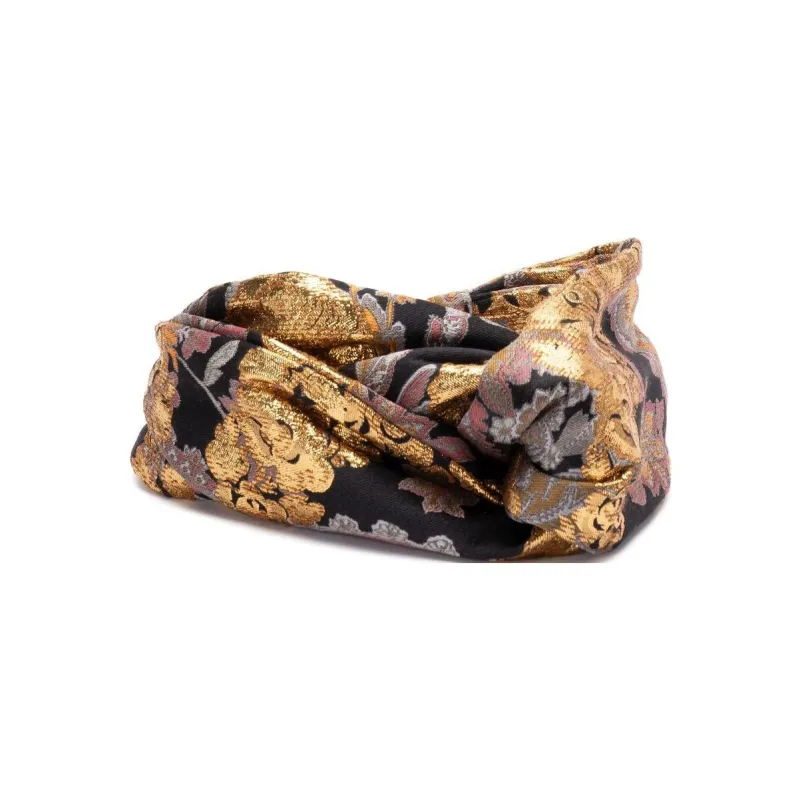 Valentino Jacquard Patterned Logo Patch Headband-0