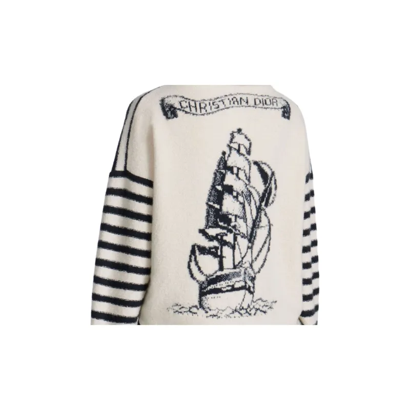 DIOR FW22 Cashmere Sweater Women's Beige-5