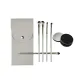 Gold 5 Pcs Eye Shadow Brush+PU Brush Bag+Brush Case