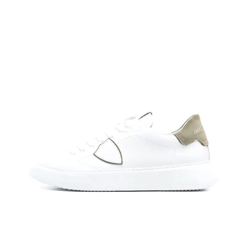 PHILIPPE MODEL Temple Slip Resistant Low Top Skateboard Shoes Men's White-0