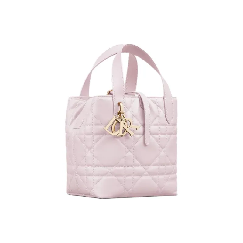 DIOR Toujours Cow Leather Basket Bag, Shoulder Bag, Crossbody Bag, Handbag Small Size Women's Light Pink-0