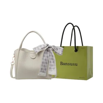 Bansusu PU Crossbody One Shoulder Handbag Regular Women's White/Pink/Khaki/Black/Brown