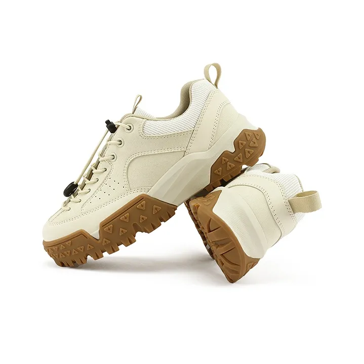 UBZ Abrasion Resistant Low Top Hiking Shoes Women's Moon White-4