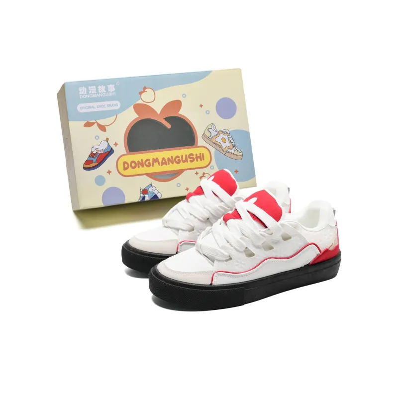 Anime Story Slip Resistant, Abrasion Resistant, Lightweight, Breathable Low Top Skateboard Shoes Women's Mint Chocolate-33