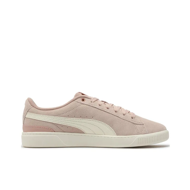 PUMA Vikky V3 Anti Slip Wear Resistant Low Top Skateboard Shoes Women's Rose Pink White-1