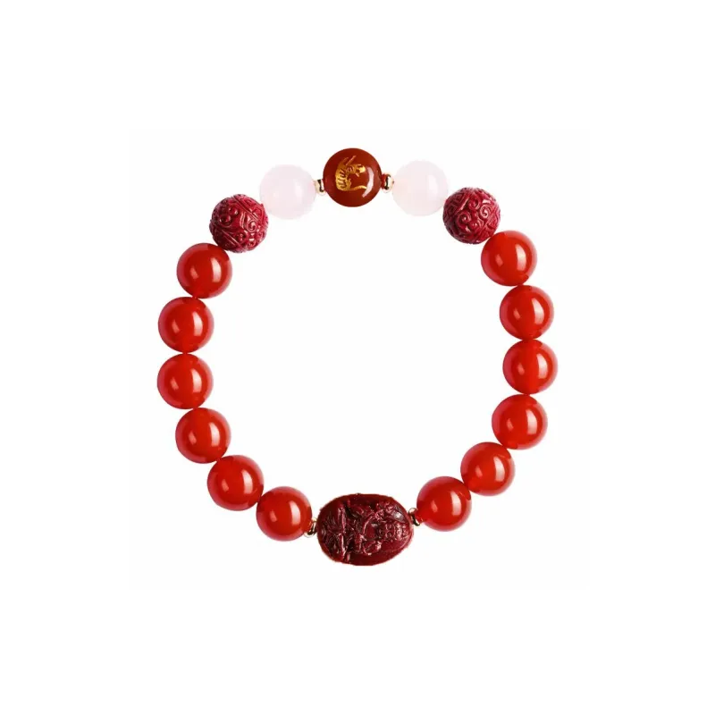 Xifeng Building Cinnabar Bracelets Unisex-19