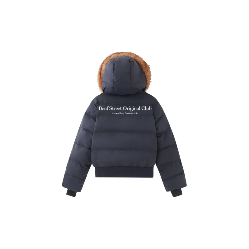BEUF Puffer Jacket Women's Navy Blue-1