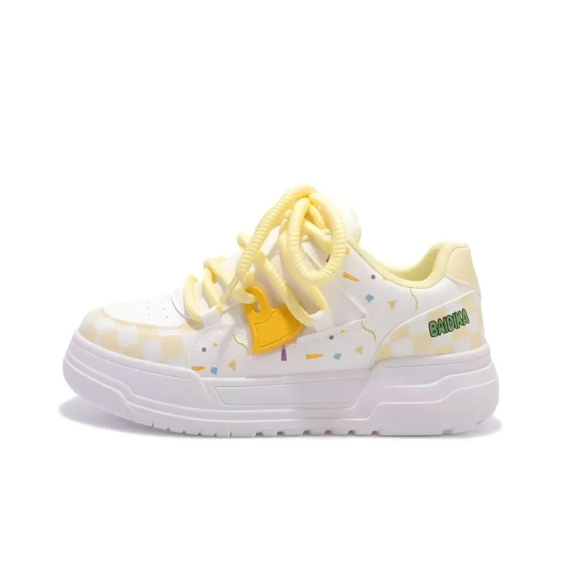 BINGO DUCK Coverage Slip Resistant Low Top Skateboard Shoes Women's-8