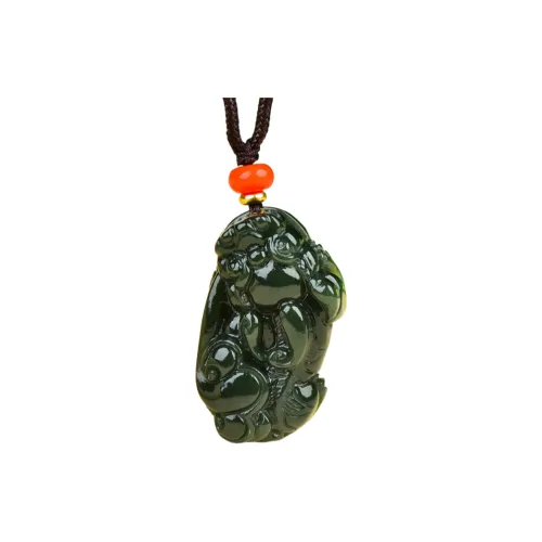 HUWEI Hetian Jade Necklaces Green Jade Unisex