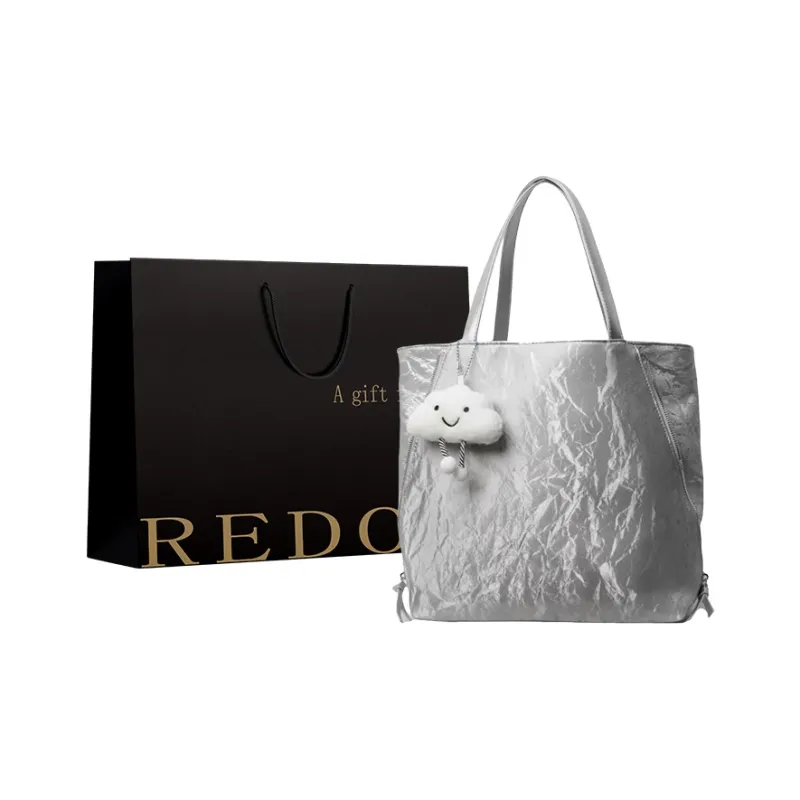 REDOO PU Portable Double Shoulder Backpack Regular Women's Silver/Ecru/Blue/Green/Black-0