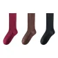 ③ Fall Winter Thickened Wool Solid Color Socks Combination (Red+Coffee+Black)