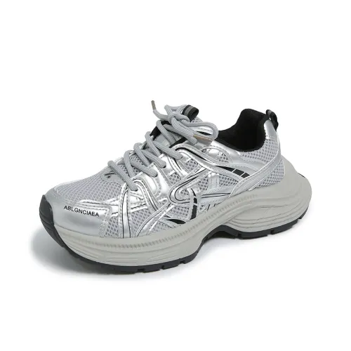 BINGO DUCK Breathable Height Increasing Coverage Low Top Chunky Sneakers Women's