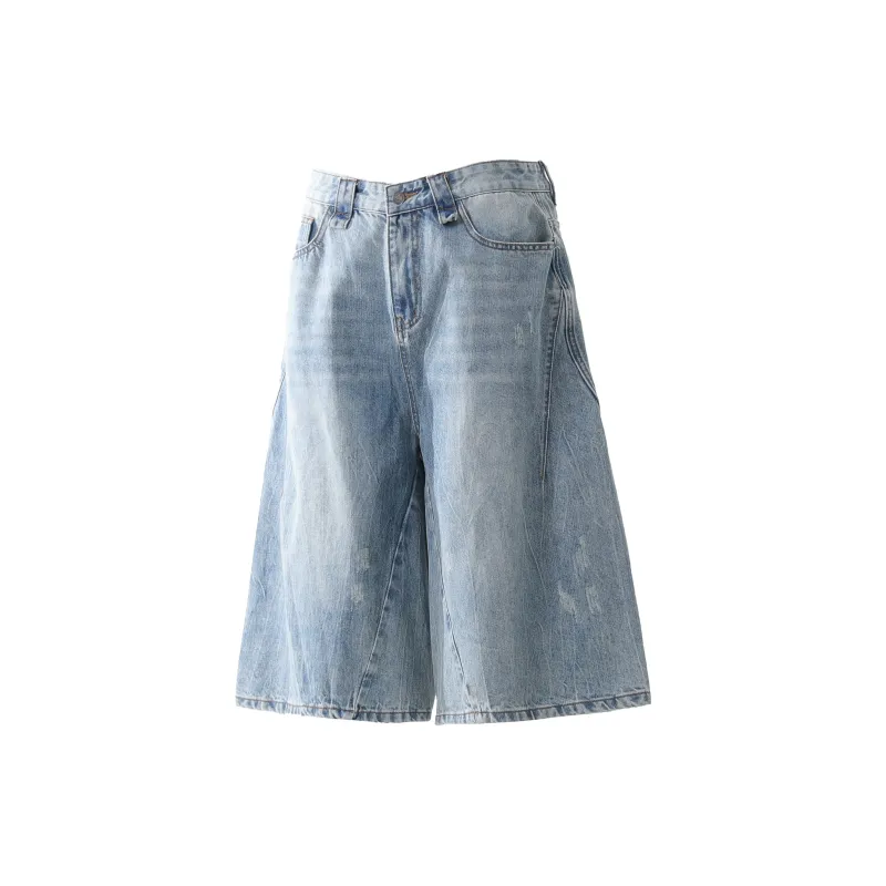 VINMUK Denim Shorts Unisex Blue-1