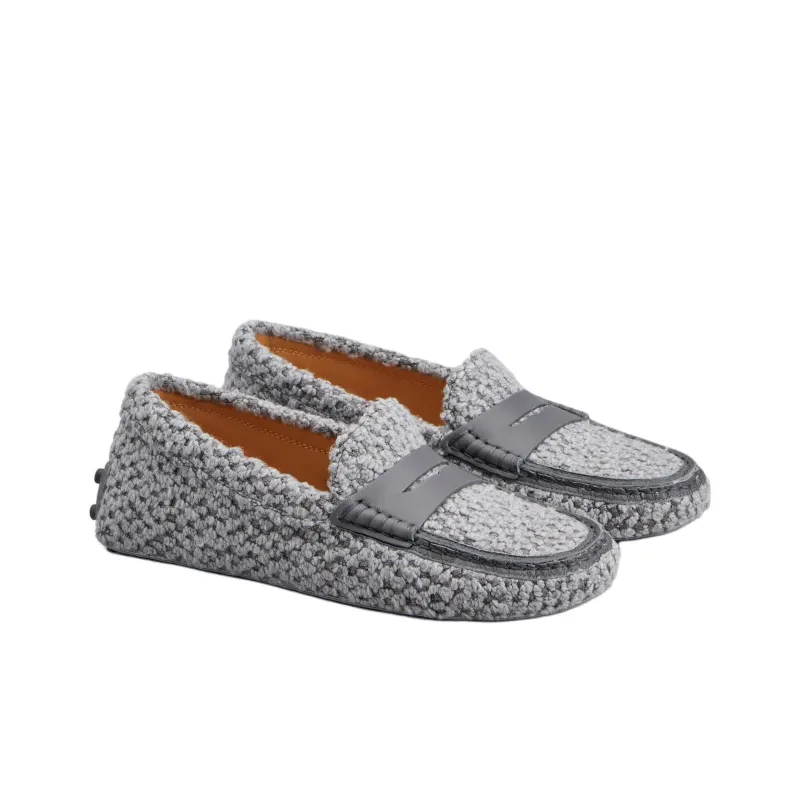 TOD'S Beanie Shoes Women's Gray White-2