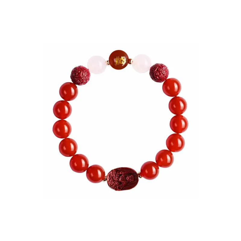 Xifeng Building Cinnabar Bracelets Unisex-11