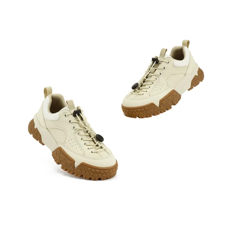 UBZ Abrasion Resistant Low Top Hiking Shoes Women's Moon White-5