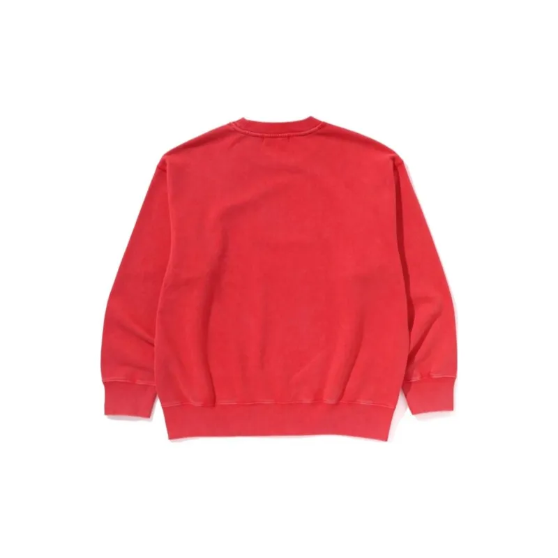 Bape Garment Dye One Point Relaxed Fit Crewneck Sweatshirt-3