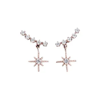 U state 925 Sterling Silver Earrings Women's