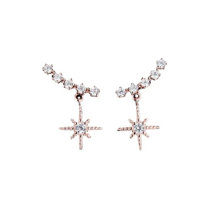 U state 925 Sterling Silver Earrings Women's-0