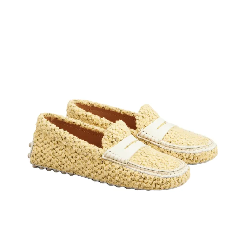 TOD'S Gommino Beanie Shoes Women's Yellow-2