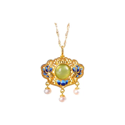 Zheng Baifu Hetian Jade Necklaces White Jade/Pale Greenish White Jade Womens