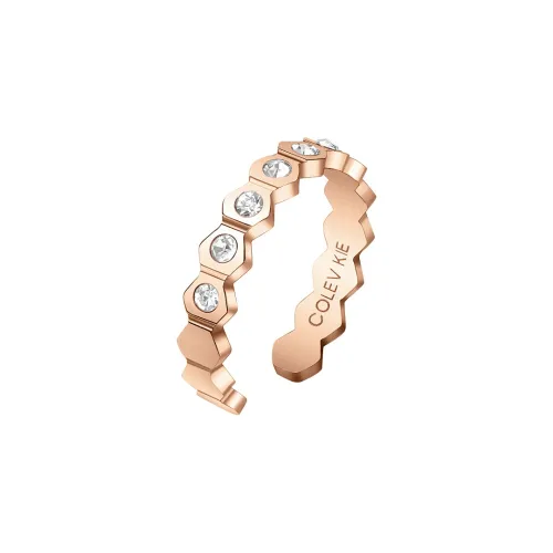 Colev Kie Titanium Steel Rings Women's Rose Gold