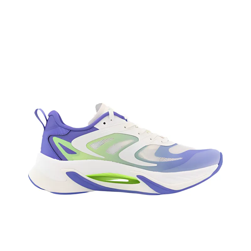 Anta Cushioned Slip-Resistant Abrasion-Resistant Low-Top Running Shoes Men's White Purple Green-1