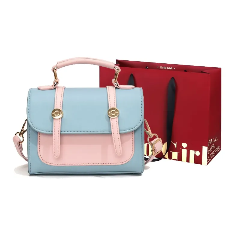 GOX PU Handbag Regular Women's White/Black/Blue/Pink-10