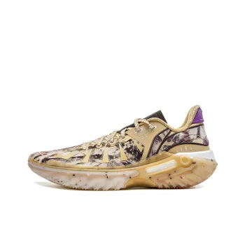 LINING Jie Ao 2 Basketball Shoes Men Low Top White Brown