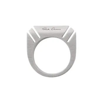 RICK OWENS/RO Brass, Palladium Rings Unisex Silver