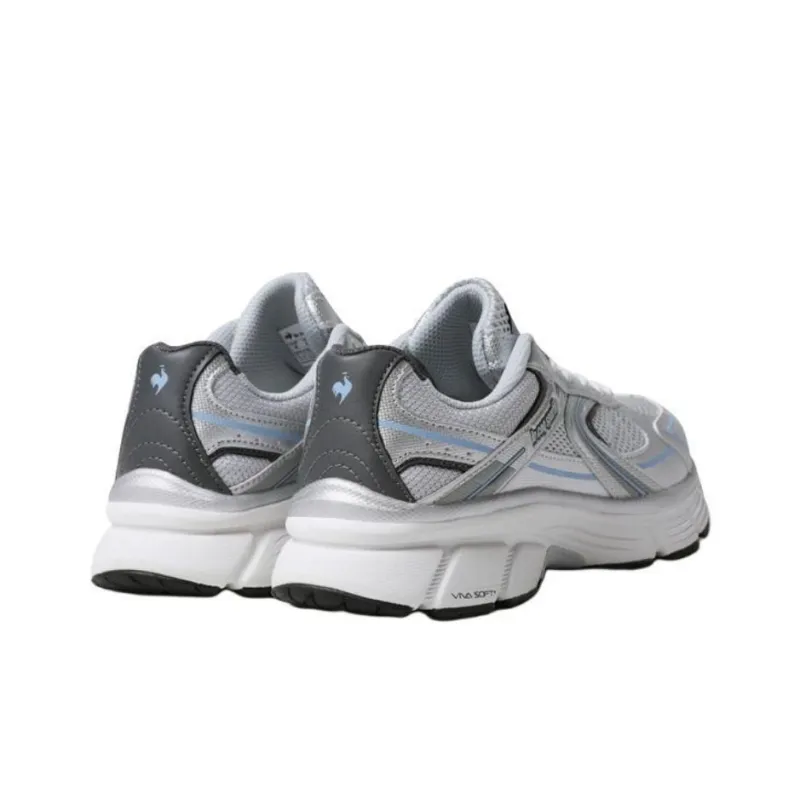Le Coq Sportif L2K Anti Slip Wear Resistant Low Top Casual Running Shoes Unisex Silver Gray-2