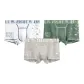 3 Pack (White+Gray Wood Green+Light Gray)