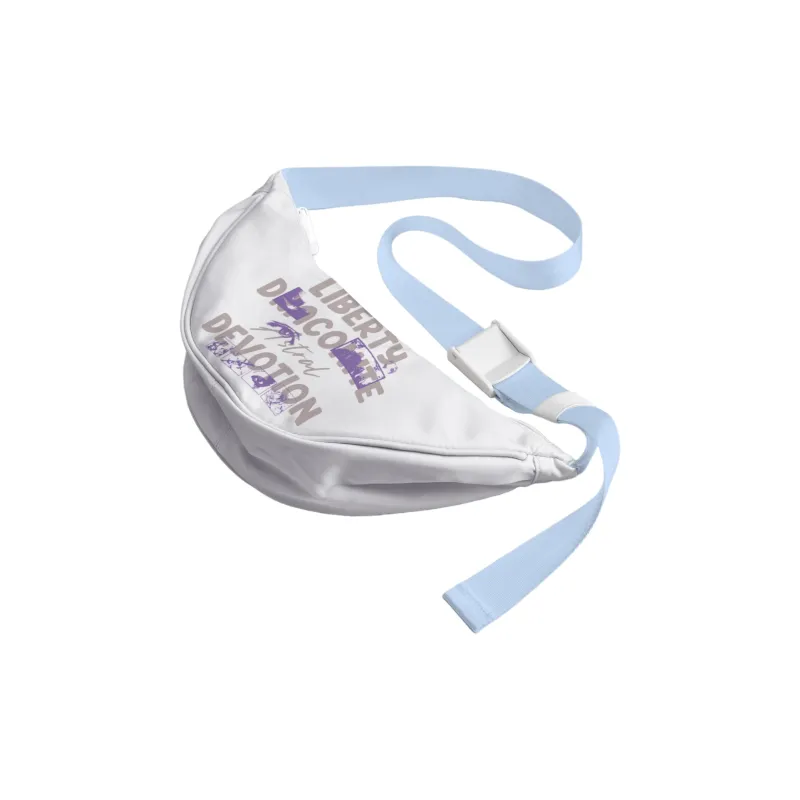 DRACONITE Polyester One Shoulder Crossbody Fanny Pack Regular Unisex White-0